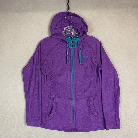 The‎ North Face Hoodie Womens Small Purple Full Zip Long Sleeve Outdoor Sweater - Picture 1 of 11